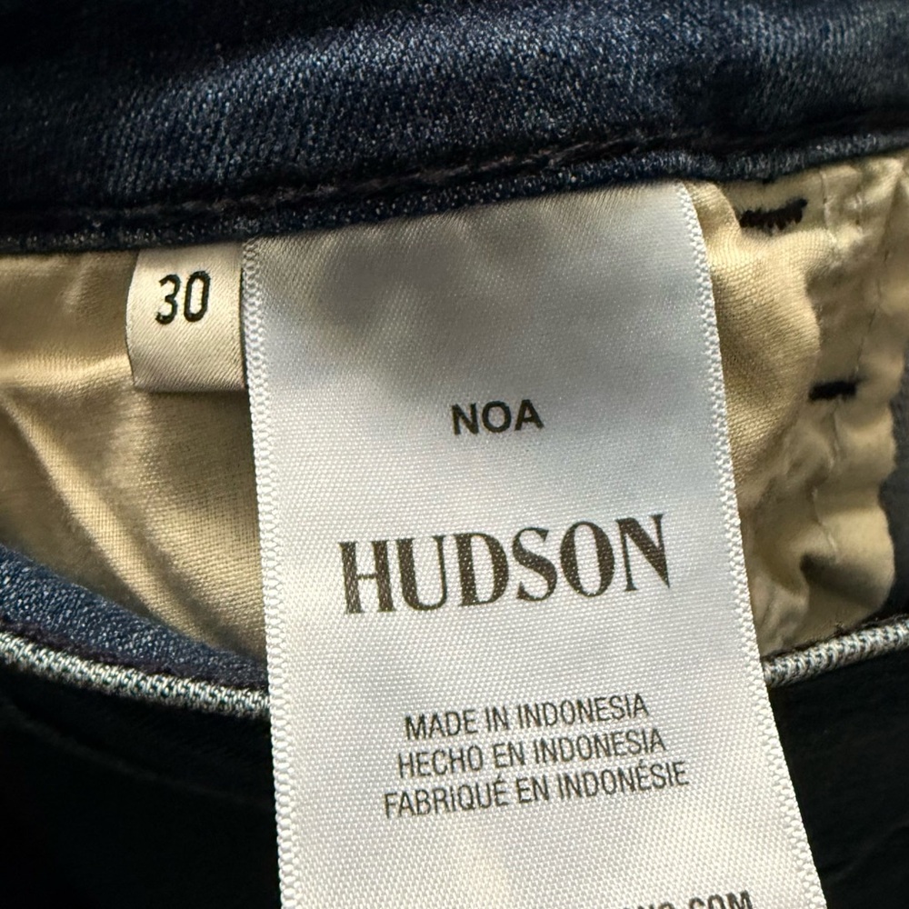 Hudson “Noa” Straight-Leg Jeans – Dark Blue, Size 30 - Picture 5 of 5